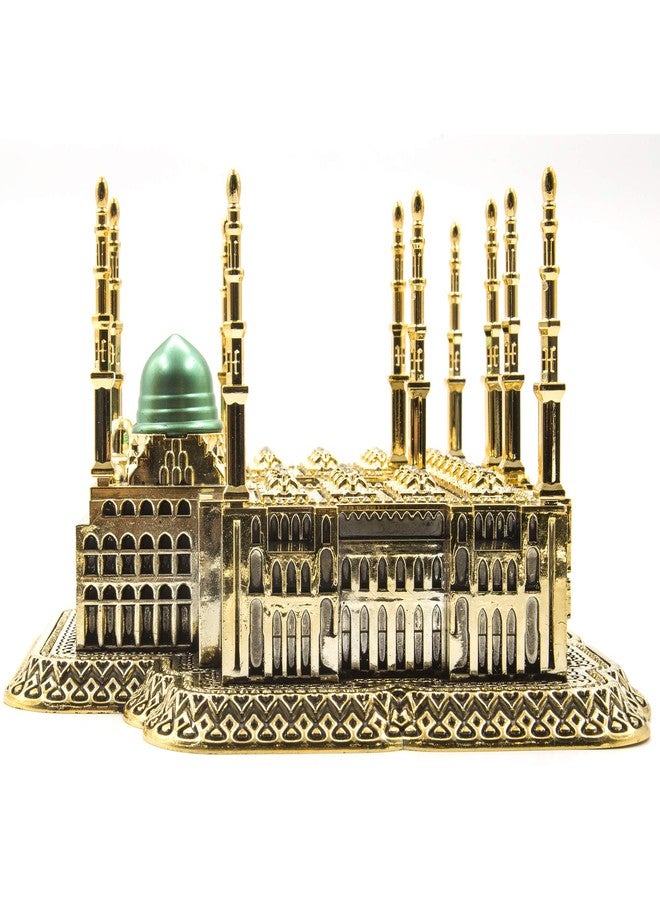Modefa Islamic Turkish Table Decor Showpiece Gift Sculpture Figure Replica | Al-Masjid an-Nabawi Medina | The Prophet’s Mosque | Gold - Image 3